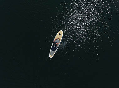 Stand up paddle en Guadeloupe vue de dessus